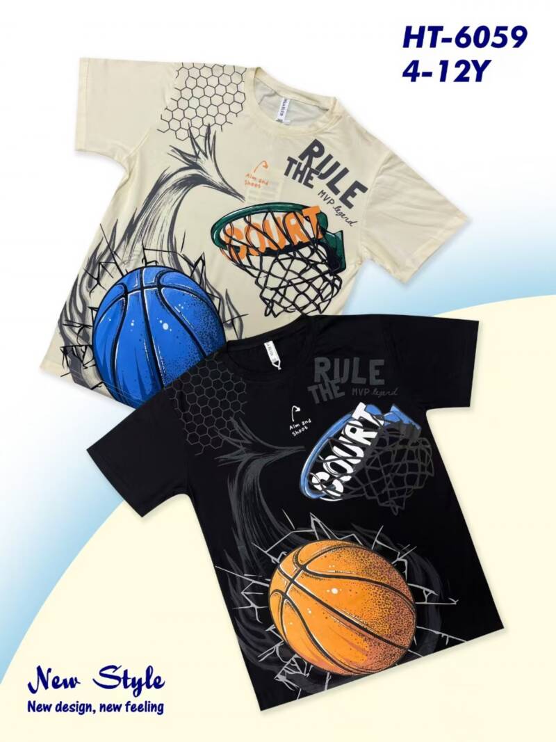 Bluzka chłopięcy. Roz 4-12. 1 Kolor Paczka 5 szt. 1